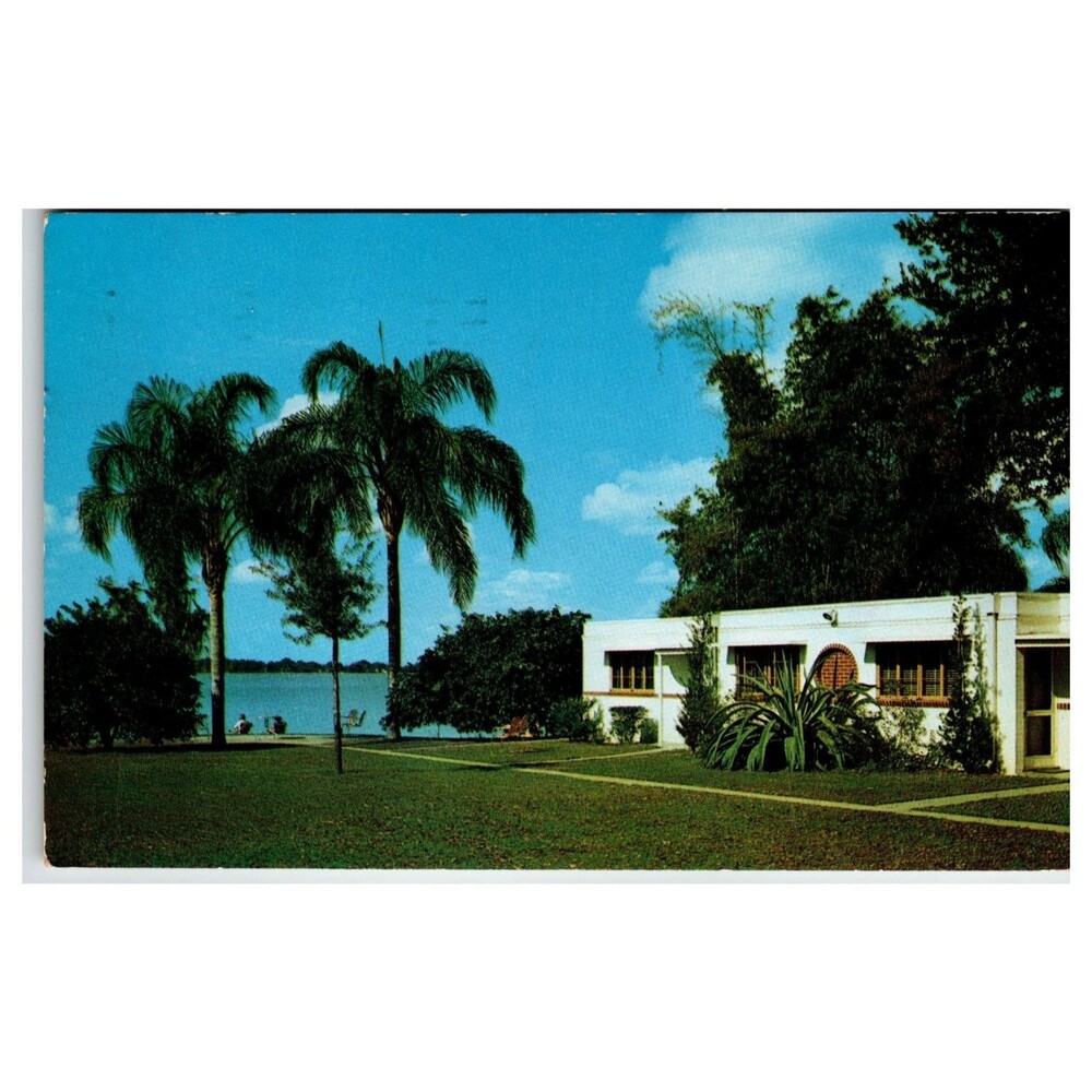 Winter Park FL Lake Shore Motor Court Vintage Postcard Orlando Florida 1959